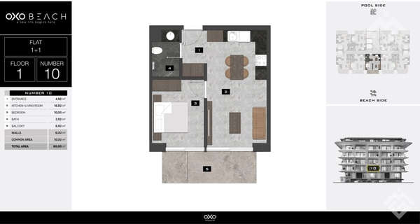 OXO Beach — 1-room
