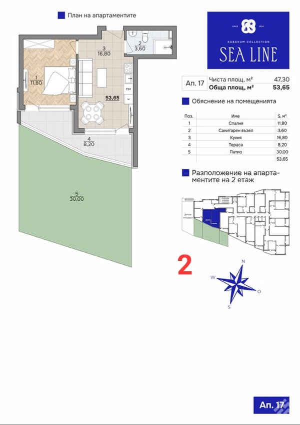 SeaLine — 1-room