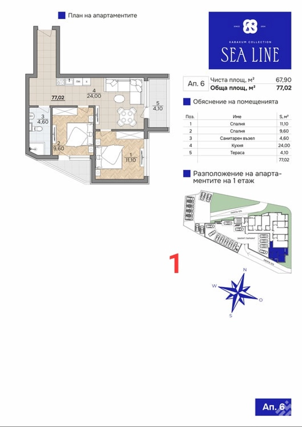 SeaLine — 2-room