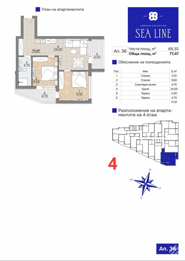 SeaLine — 2-room