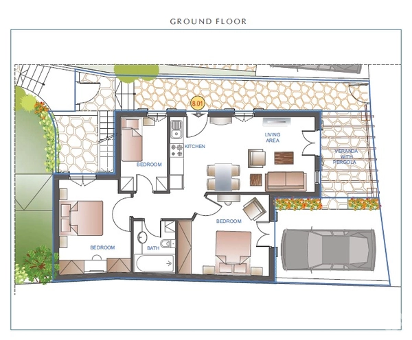 PAROS BEACH VILLAGE — Floor 1