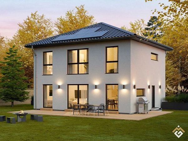 "Haus + Garten + Familie = Glück"