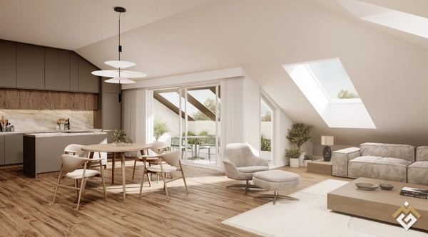 Tasteful 4-room ground floor apartment with spacious terrace in Jugendstilpark Haar