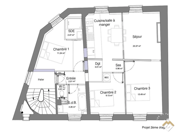 Продаж квартири 4 кімнати 73 м² Мезон-Алфорт (94700) 449.000 €